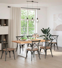 Esstisch Hellbraun 180x90x74 cm Massivholz Eiche Rechteckig