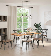 Esstisch Hellbraun 180x90x74 cm Massivholz Eiche Rechteckig