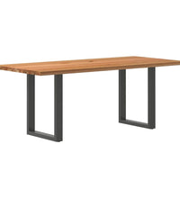 Esstisch Hellbraun 200x90x74 cm Massivholz Eiche Rechteckig