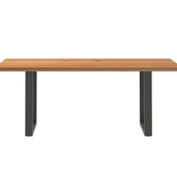 Esstisch Hellbraun 200x90x74 cm Massivholz Eiche Rechteckig