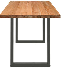 Esstisch Hellbraun 200x90x74 cm Massivholz Eiche Rechteckig