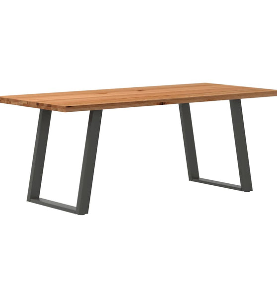 Esstisch Hellbraun 200x90x74 cm Massivholz Eiche Rechteckig