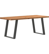 Esstisch Hellbraun 200x90x74 cm Massivholz Eiche Rechteckig