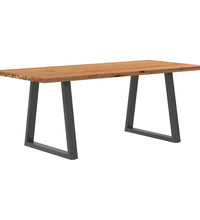 Esstisch Hellbraun 200x90x74 cm Massivholz Eiche Rechteckig