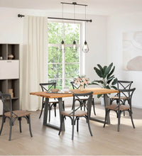 Esstisch Hellbraun 200x90x74 cm Massivholz Eiche Rechteckig