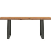 Esstisch Hellbraun 200x90x74 cm Massivholz Eiche Rechteckig