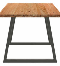 Esstisch Hellbraun 200x90x74 cm Massivholz Eiche Rechteckig