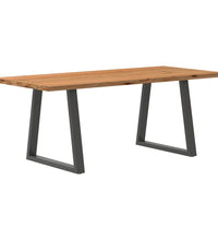 Esstisch Hellbraun 200x90x74 cm Massivholz Eiche Rechteckig