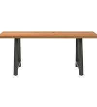 Esstisch Hellbraun 200x90x74 cm Massivholz Eiche Rechteckig