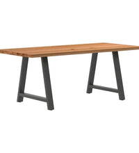 Esstisch Hellbraun 200x90x74 cm Massivholz Eiche Rechteckig