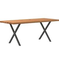 Esstisch Hellbraun 200x90x74 cm Massivholz Eiche Rechteckig