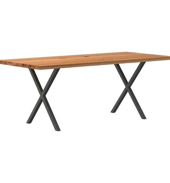 Esstisch Hellbraun 200x90x74 cm Massivholz Eiche Rechteckig