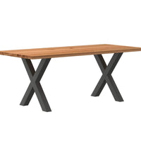 Esstisch Hellbraun 200x90x74 cm Massivholz Eiche Rechteckig