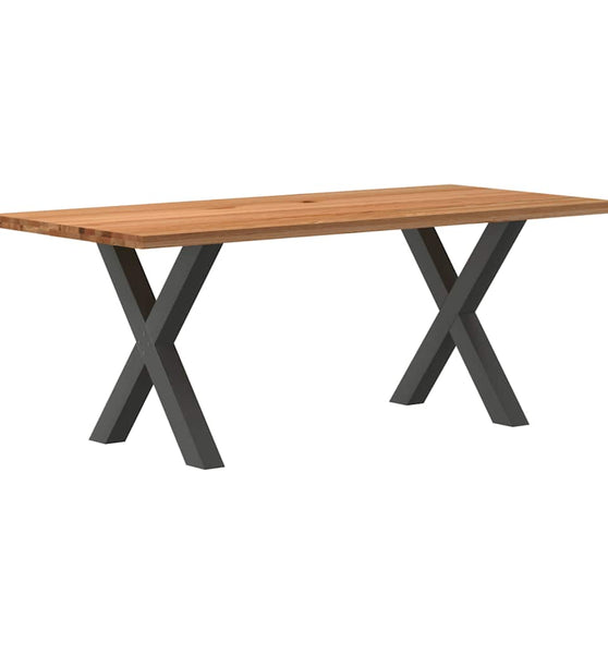 Esstisch Hellbraun 200x90x74 cm Massivholz Eiche Rechteckig