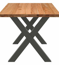 Esstisch Hellbraun 200x90x74 cm Massivholz Eiche Rechteckig