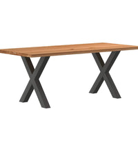 Esstisch Hellbraun 200x90x74 cm Massivholz Eiche Rechteckig