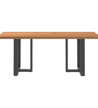 Esstisch Hellbraun 200x90x74 cm Massivholz Eiche Rechteckig