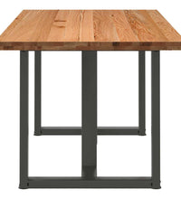 Esstisch Hellbraun 200x90x74 cm Massivholz Eiche Rechteckig