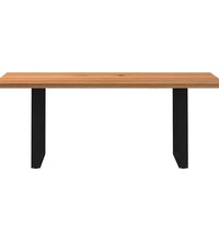 Esstisch Hellbraun 200x90x74 cm Massivholz Eiche Rechteckig