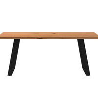 Esstisch Hellbraun 200x90x74 cm Massivholz Eiche Rechteckig