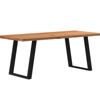 Esstisch Hellbraun 200x90x74 cm Massivholz Eiche Rechteckig