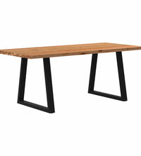 Esstisch Hellbraun 200x90x74 cm Massivholz Eiche Rechteckig