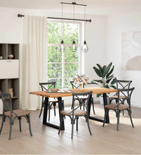 Esstisch Hellbraun 200x90x74 cm Massivholz Eiche Rechteckig