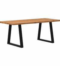 Esstisch Hellbraun 200x90x74 cm Massivholz Eiche Rechteckig