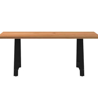 Esstisch Hellbraun 200x90x74 cm Massivholz Eiche Rechteckig