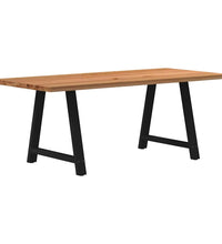 Esstisch Hellbraun 200x90x74 cm Massivholz Eiche Rechteckig