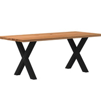 Esstisch Hellbraun 200x90x74 cm Massivholz Eiche Rechteckig