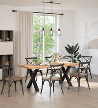 Esstisch Hellbraun 200x90x74 cm Massivholz Eiche Rechteckig