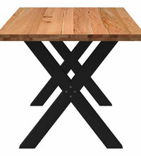 Esstisch Hellbraun 200x90x74 cm Massivholz Eiche Rechteckig