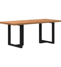 Esstisch Hellbraun 200x90x74 cm Massivholz Eiche Rechteckig