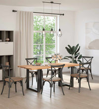 Esstisch Hellbraun 200x90x74 cm Massivholz Eiche Rechteckig