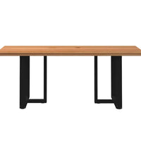 Esstisch Hellbraun 200x90x74 cm Massivholz Eiche Rechteckig