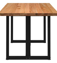 Esstisch Hellbraun 200x90x74 cm Massivholz Eiche Rechteckig