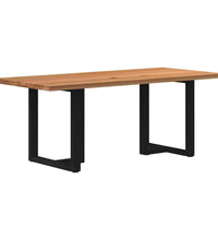 Esstisch Hellbraun 200x90x74 cm Massivholz Eiche Rechteckig