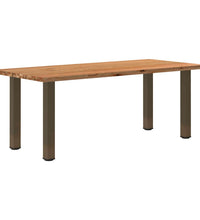 Esstisch Hellbraun 200x90x74 cm Massivholz Eiche Rechteckig