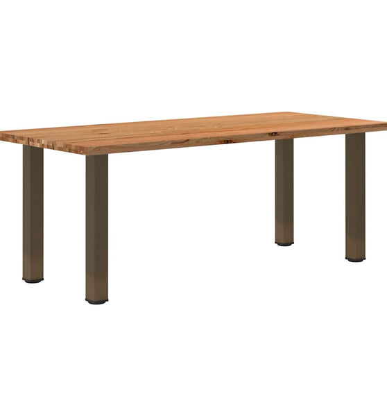 Esstisch Hellbraun 200x90x74 cm Massivholz Eiche Rechteckig