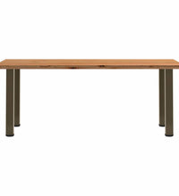 Esstisch Hellbraun 200x90x74 cm Massivholz Eiche Rechteckig