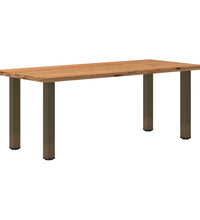 Esstisch Hellbraun 200x90x74 cm Massivholz Eiche Rechteckig