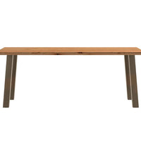 Esstisch Hellbraun 200x90x74 cm Massivholz Eiche Rechteckig