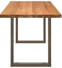 Esstisch Hellbraun 200x90x74 cm Massivholz Eiche Rechteckig