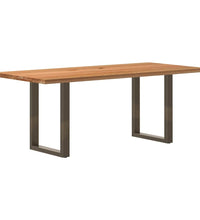 Esstisch Hellbraun 200x90x74 cm Massivholz Eiche Rechteckig
