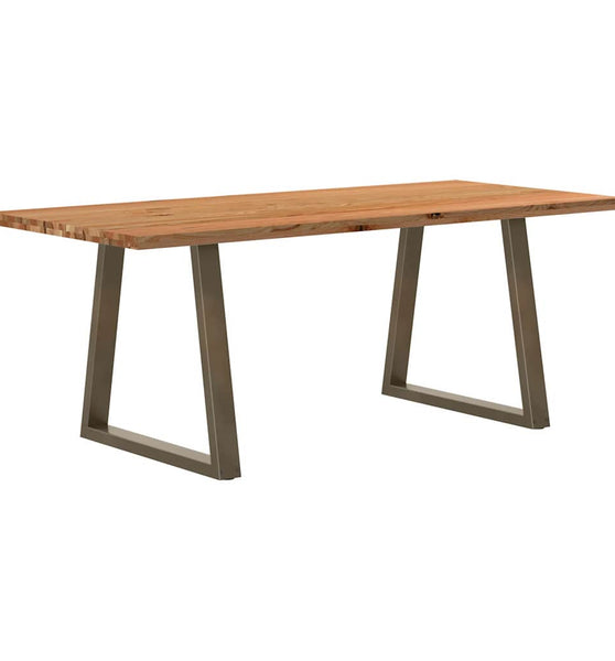 Esstisch Hellbraun 200x90x74 cm Massivholz Eiche Rechteckig