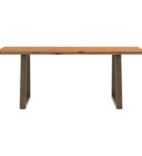 Esstisch Hellbraun 200x90x74 cm Massivholz Eiche Rechteckig