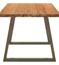 Esstisch Hellbraun 200x90x74 cm Massivholz Eiche Rechteckig