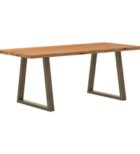 Esstisch Hellbraun 200x90x74 cm Massivholz Eiche Rechteckig