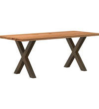 Esstisch Hellbraun 200x90x74 cm Massivholz Eiche Rechteckig